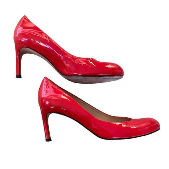 Stuart Weitzman Moody Red Patent Heels Pumps - 7 - Picture 8 of 15